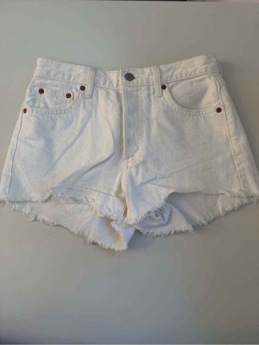 Aritzia Denim Forum White Jean Shorts